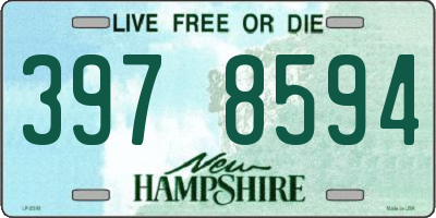 NH license plate 3978594