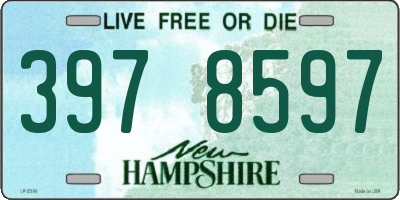 NH license plate 3978597