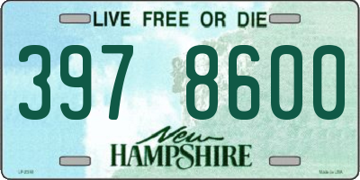 NH license plate 3978600