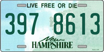 NH license plate 3978613