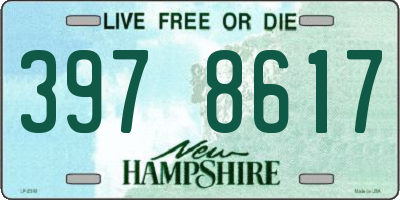 NH license plate 3978617