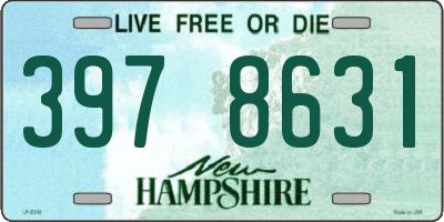 NH license plate 3978631