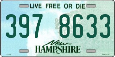 NH license plate 3978633