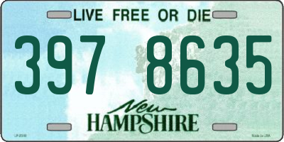 NH license plate 3978635