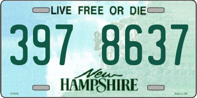 NH license plate 3978637