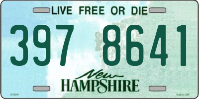 NH license plate 3978641