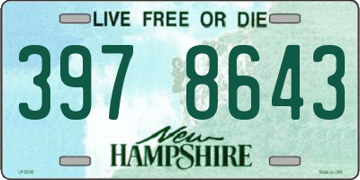 NH license plate 3978643