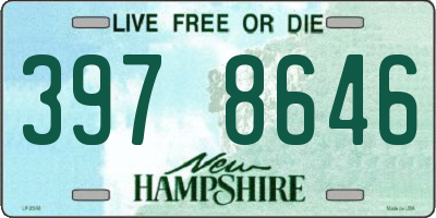 NH license plate 3978646