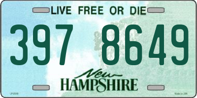 NH license plate 3978649