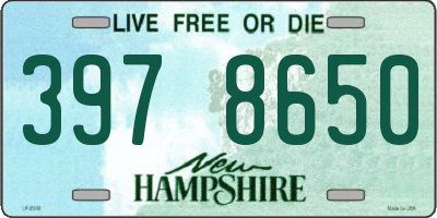 NH license plate 3978650