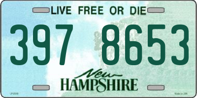 NH license plate 3978653