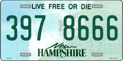 NH license plate 3978666