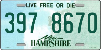 NH license plate 3978670