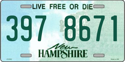 NH license plate 3978671