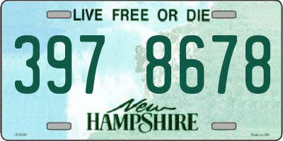 NH license plate 3978678