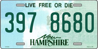 NH license plate 3978680