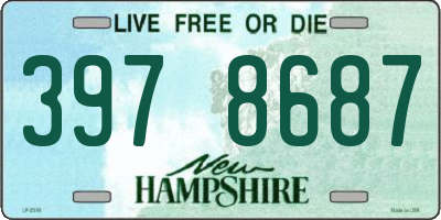 NH license plate 3978687