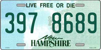 NH license plate 3978689