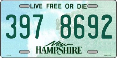 NH license plate 3978692