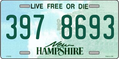 NH license plate 3978693