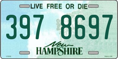 NH license plate 3978697