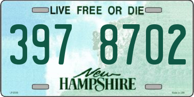 NH license plate 3978702