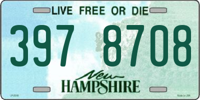 NH license plate 3978708