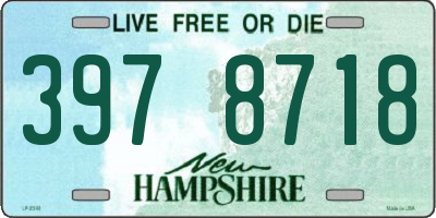 NH license plate 3978718