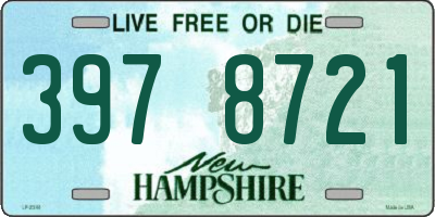 NH license plate 3978721