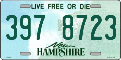 NH license plate 3978723