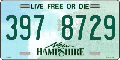 NH license plate 3978729