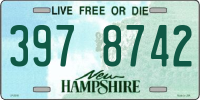 NH license plate 3978742