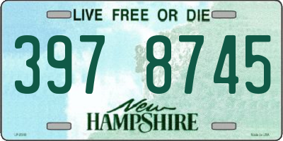 NH license plate 3978745