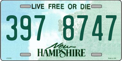 NH license plate 3978747