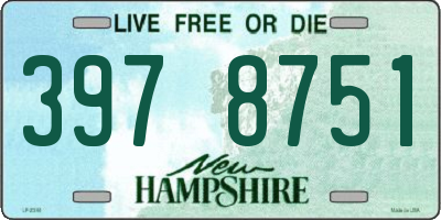 NH license plate 3978751