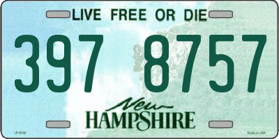 NH license plate 3978757