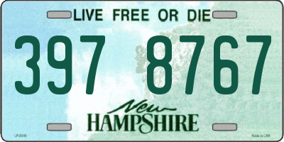 NH license plate 3978767