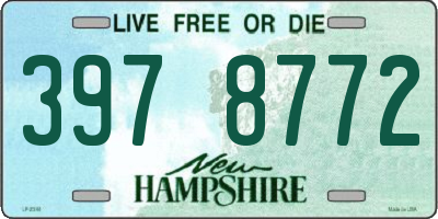 NH license plate 3978772