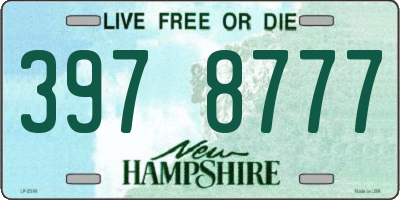 NH license plate 3978777