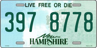 NH license plate 3978778