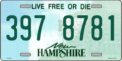 NH license plate 3978781