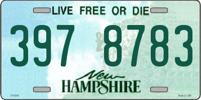 NH license plate 3978783