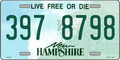 NH license plate 3978798