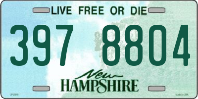 NH license plate 3978804