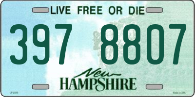 NH license plate 3978807