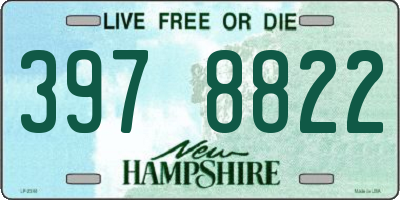 NH license plate 3978822