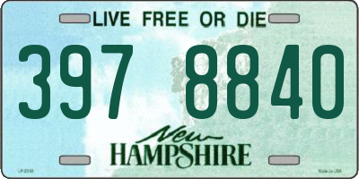 NH license plate 3978840