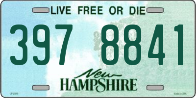 NH license plate 3978841