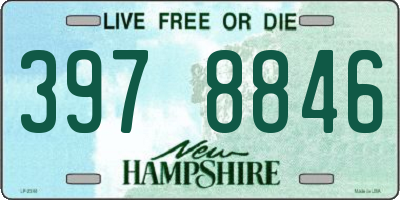 NH license plate 3978846