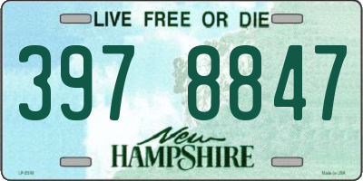 NH license plate 3978847